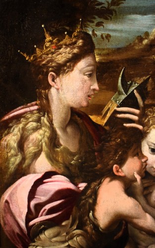 Renaissance - La Vierge à l'Enfant, s. Jean-Baptiste, s. Catherine et s. Zacharie - fin XVIe siècle